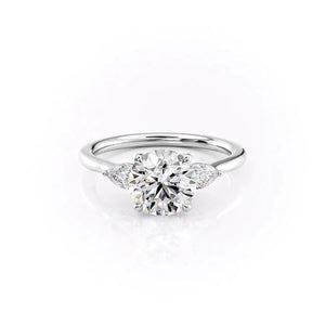 The Megan Set With A 3 Carat Round Lab Diamond