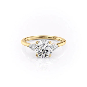 The Megan Set With A 1.5 Carat Round Lab Diamond