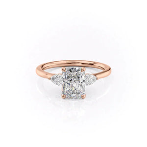 The Megan Set With A 3 Carat Radiant Lab Diamond