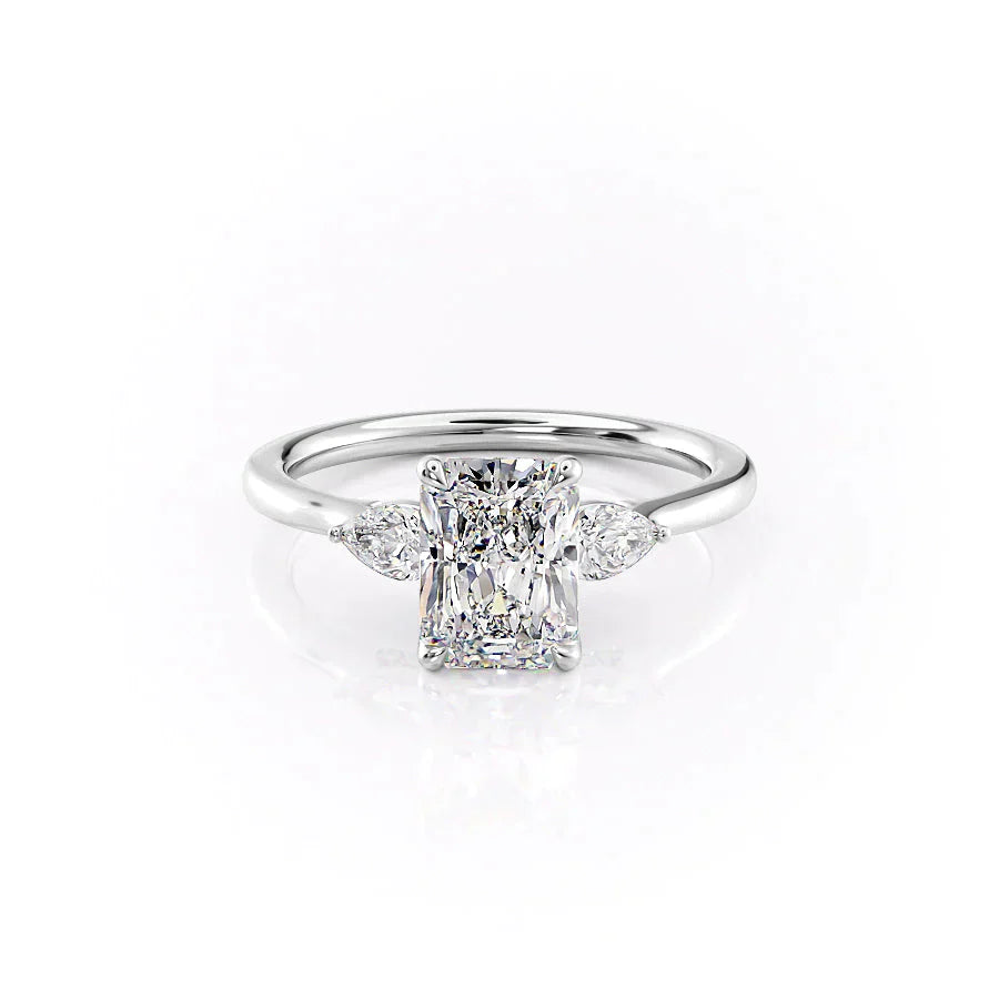 The Megan Set With A 3 Carat Radiant Moissanite