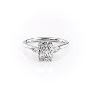 The Megan Set With A 3 Carat Radiant Lab Diamond