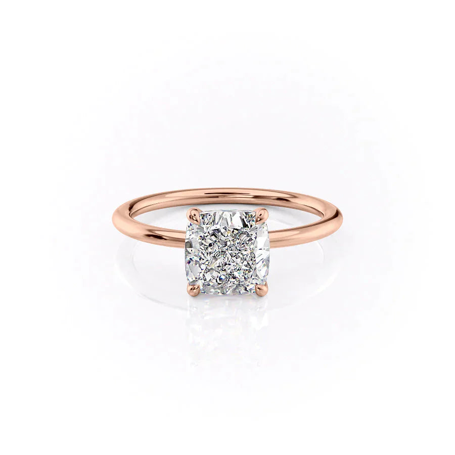 The Ashley Set With A 1 Carat Cushion Lab Diamond