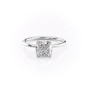 The Ashley Set With A 2 Carat Cushion Lab Diamond