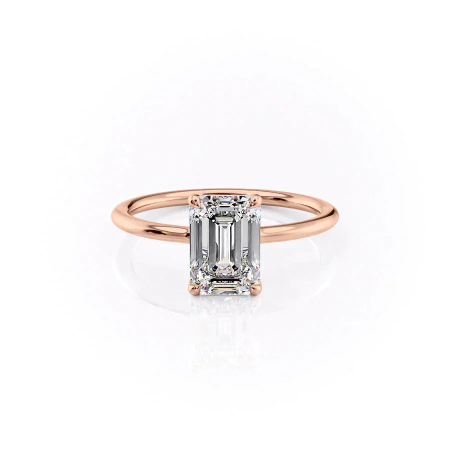 The Ashley Set With A 1.5 Carat Emerald Lab Diamond