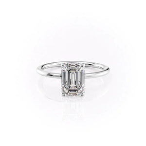 The Ashley Set With A 1 Carat Emerald Lab Diamond