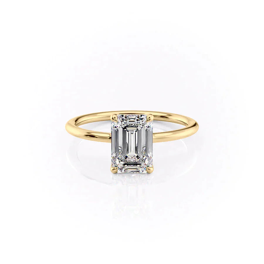 The Ashley Set With A 2 Carat Emerald Lab Diamond