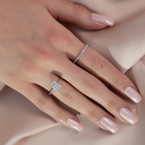 The Ashley Set With A 1.5 Carat Emerald Lab Diamond