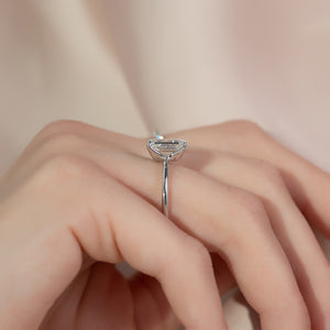 The Ashley Set With A 1.5 Carat Emerald Lab Diamond