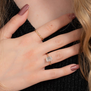 The Ashley Set With A 2.5 Carat Emerald Lab Diamond