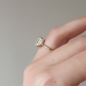 The Ashley Set With A 2.5 Carat Emerald Lab Diamond