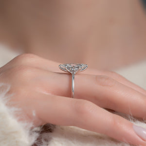 The Ashley Set With A 1 Carat Marquise Lab Diamond