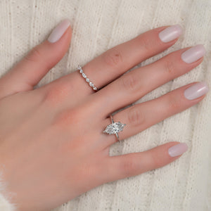 The Ashley Set With A Marquise Lab Diamond
