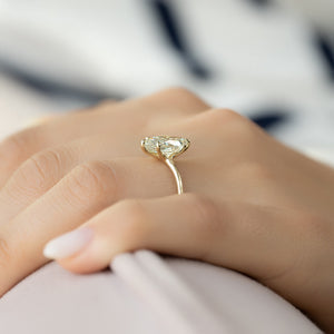 The Ashley Set With A Marquise Lab Diamond