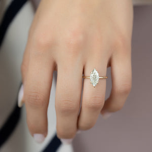The Ashley Set With A Marquise Lab Diamond