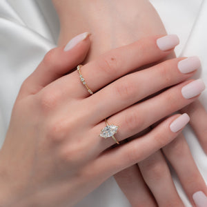 The Ashley Set With A Marquise Lab Diamond