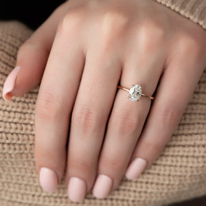 The Ashley Set With A 3 Carat Oval Lab Diamond