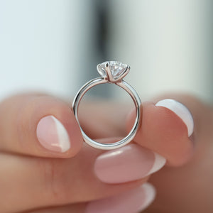 The Ashley Set With A 1 Carat Oval Lab Diamond