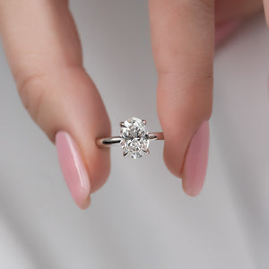 The Ashley Set With A 1 Carat Oval Lab Diamond