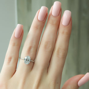 The Ashley Set With A Oval Lab Diamond