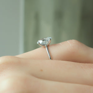 The Ashley Set With A 1 Carat Oval Lab Diamond