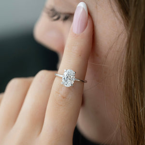 The Ashley Set With A 1 Carat Oval Lab Diamond