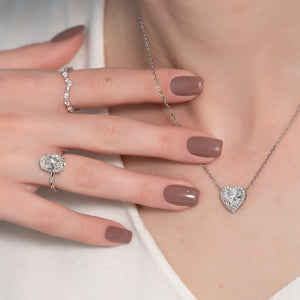 The Ashley Set With A 1 Carat Oval Lab Diamond