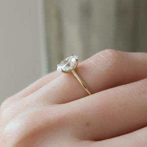 The Ashley Set With A 3 Carat Oval Lab Diamond