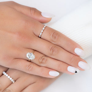 The Ashley Set With A 3 Carat Oval Lab Diamond