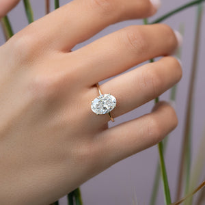 The Ashley Set With A 3 Carat Oval Lab Diamond