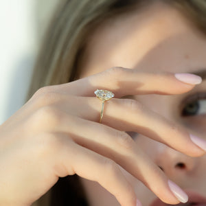 The Ashley Set With A 3 Carat Oval Lab Diamond