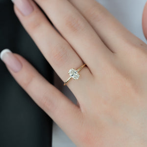 The Ashley Set With A 3 Carat Oval Lab Diamond