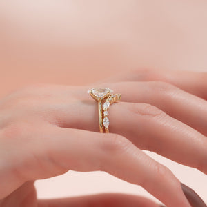 The Ashley Set With A 3 Carat Oval Lab Diamond