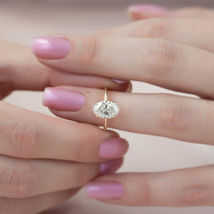 The Ashley Set With A 3 Carat Oval Lab Diamond