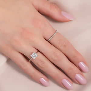 The Ashley Set With A 1.5 Carat Princess Lab Diamond