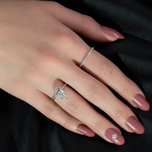 The Ashley Set With A 1 Carat Pear Lab Diamond
