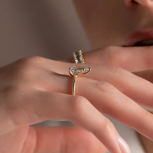 The Ashley Set With A 1.5 Carat Pear Lab Diamond