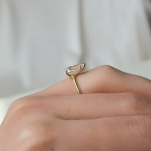 The Ashley Set With A 1.5 Carat Pear Lab Diamond