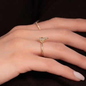 The Ashley Set With A 1.5 Carat Pear Lab Diamond