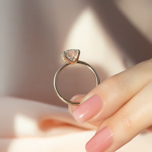 The Ashley Set With A Round Moissanite
