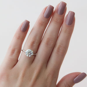 The Ashley Set With A 2 Carat Round Lab Diamond