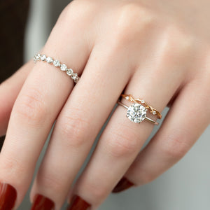 The Ashley Set With A 2 Carat Round Lab Diamond