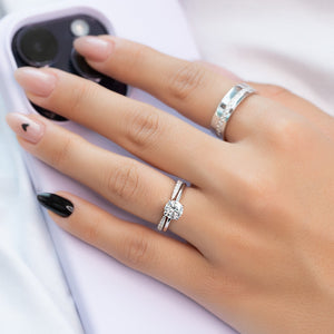 The Ashley Set With A 2 Carat Round Lab Diamond