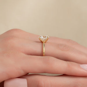 The Ashley Set With A 3 Carat Round Lab Diamond