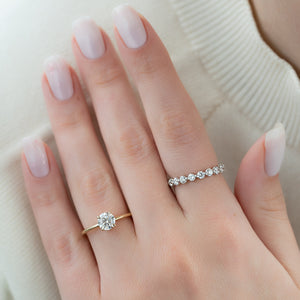 The Ashley Set With A 3 Carat Round Lab Diamond