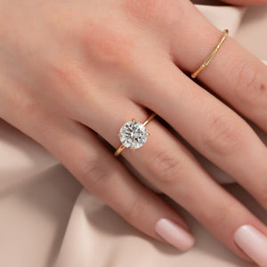 The Ashley Set With A 3 Carat Round Lab Diamond