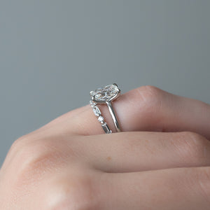 The Ashley Set With A 2 Carat Radiant Lab Diamond