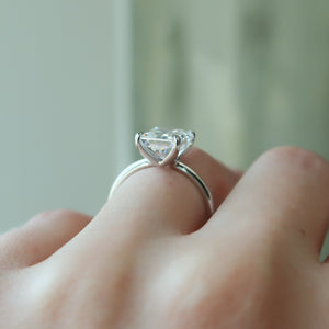 The Ashley Set With A 2 Carat Radiant Lab Diamond
