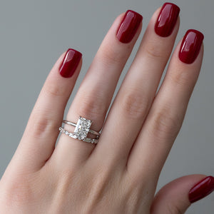 The Ashley Set With A 2 Carat Radiant Lab Diamond