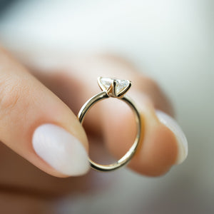The Ashley Set With A 3 Carat Radiant Lab Diamond