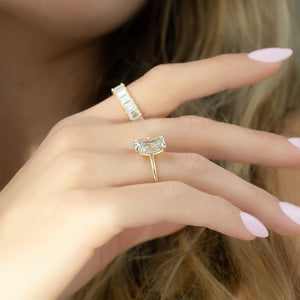 The Ashley Set With A 3 Carat Radiant Lab Diamond